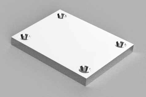 Precision 3D Mechanical Component: Industrial Mounting Plate