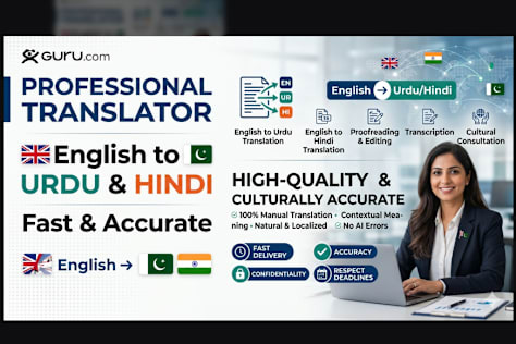 English to Urdu & Hindi
