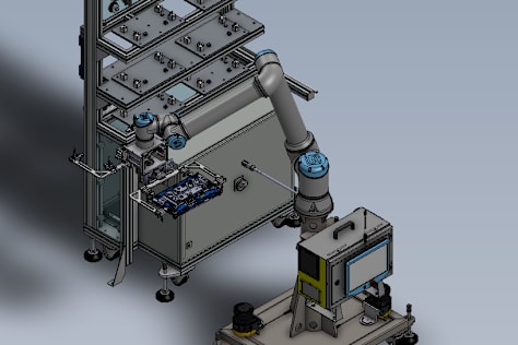 Cobot Pick & Place System for Infotainment Display Assembly