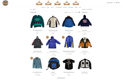 Vintage & Retro Fashion E-commerce Store - Tags Retro Vintage
