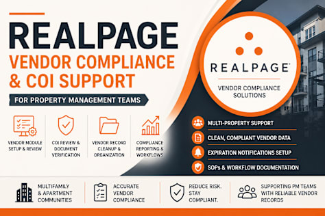 RealPage Vendor Compliance & Credentialing Support for Property Management Teams