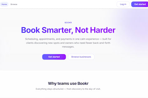 AI Powered multi-purpose Booking Platform - Bookr