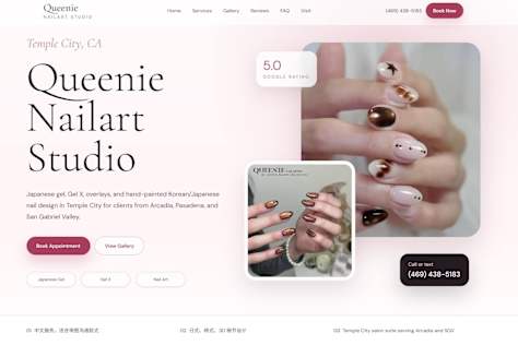 Nail Salon Website — queenienailart.com