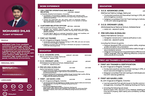Professional CV / Resume Design Samples