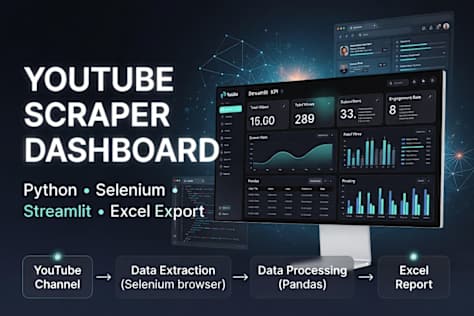 YouTube Channel Scraper Dashboard with Excel Export