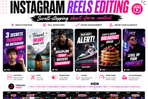 Instagram-TikTok- YouTube Reels Editing