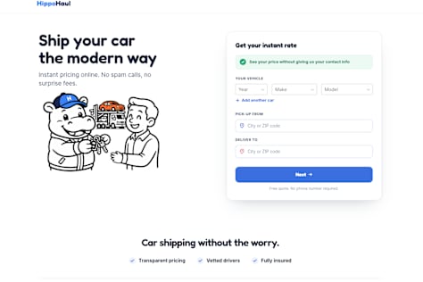 Frontend Development for HippoHaul