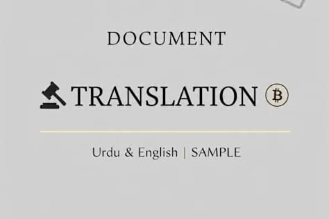 Certified Legal Affidavit Translation - English to Urdu