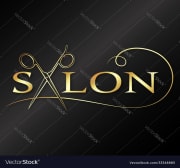 Beauty salon and barber golden scissors symbol vector image on VectorStock.jpg