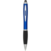 Nash RCS recycled plastic stylus ballpoint pen with coloured barrel and black grip (black ink)