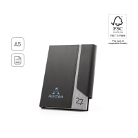 AUSTEN A5. A5 diary in PU (58% recycled) and polyester reciclado (100% rPET) 300D