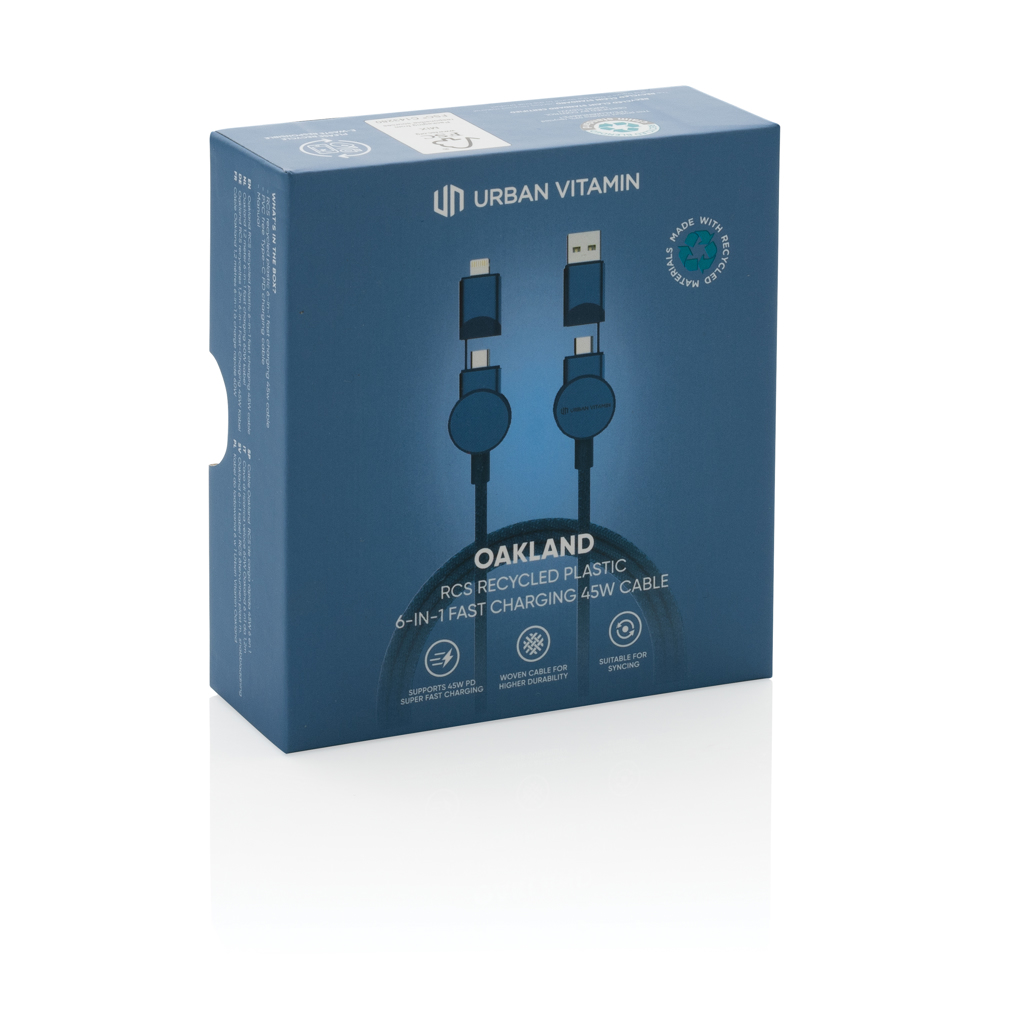 Cable 6 en 1 Oakland  RCS carga rápida 45W