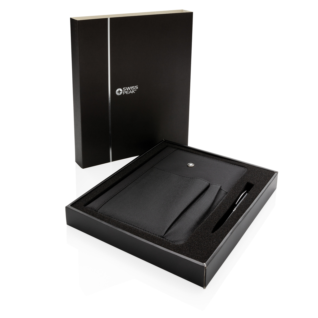 Set de libreta Swiss Peak intercambiable con bolígrafo
