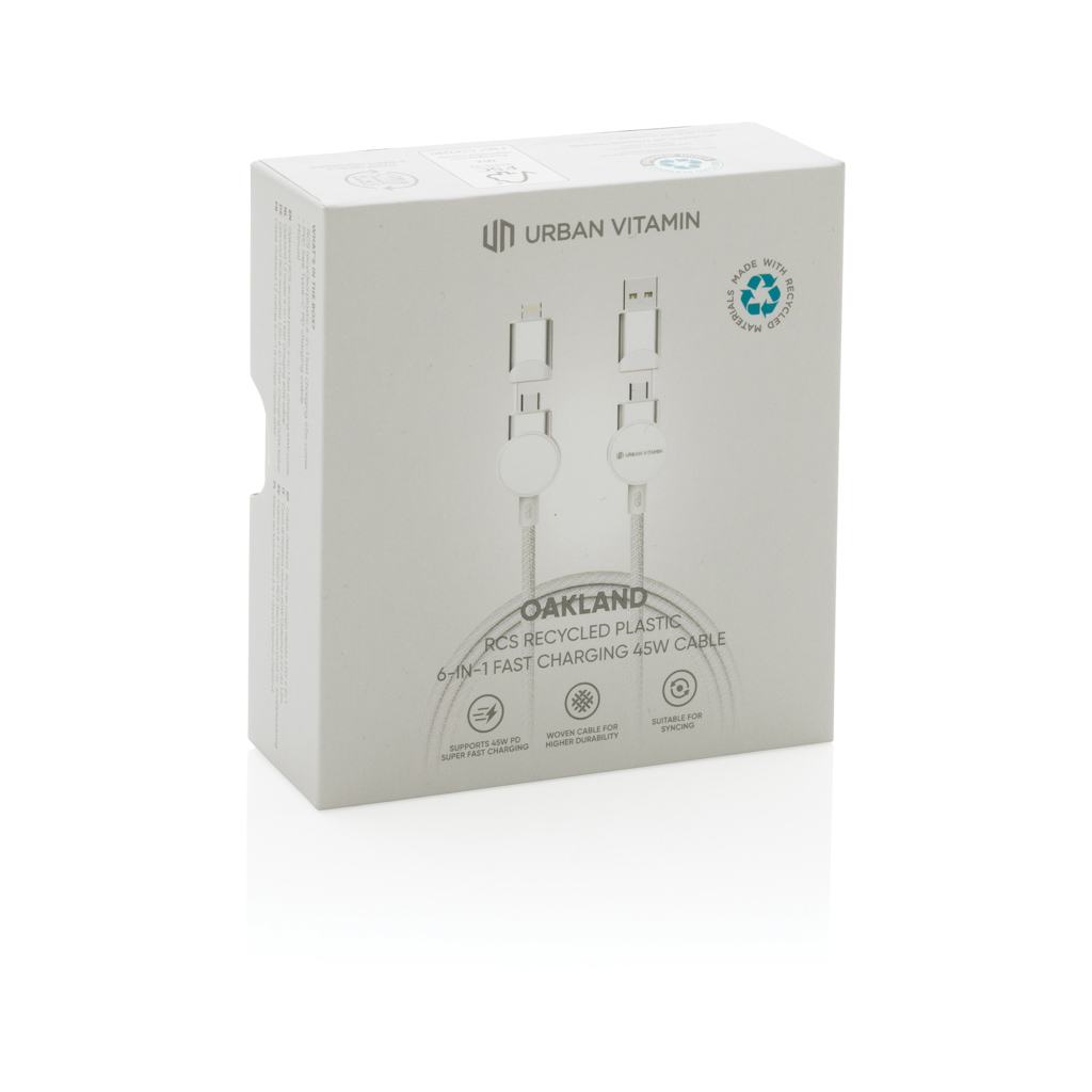 Cable 6 en 1 Oakland  RCS carga rápida 45W