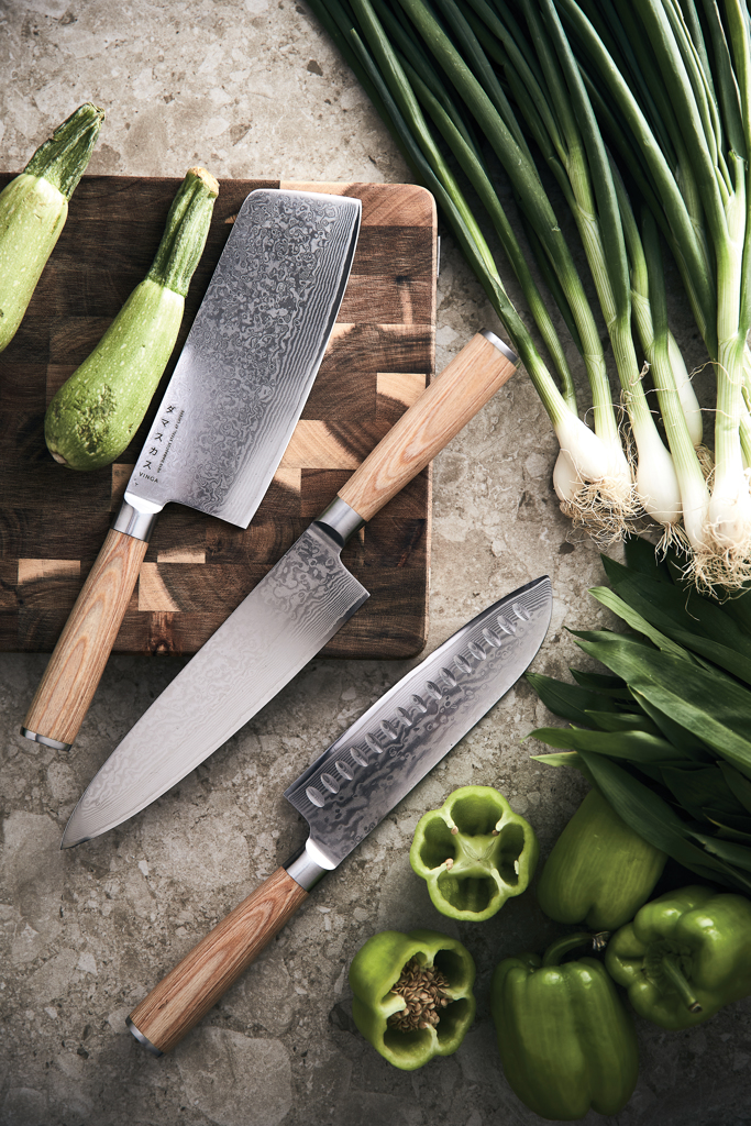 VINGA Cuchillo Hattasan Damascus Santoku