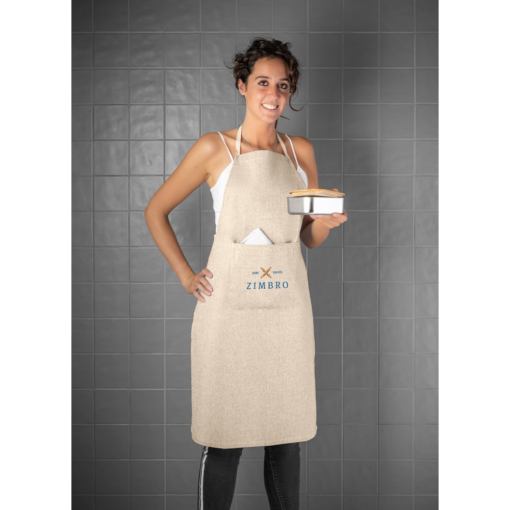 ZIMBRO. Delantal con algodón reciclado (140 g/m²)