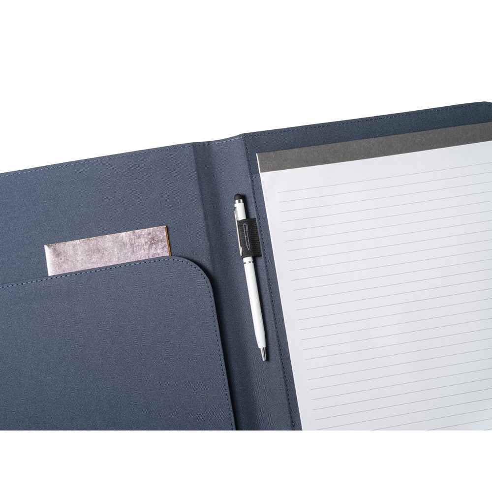 EMERGE FOLDER II. Carpeta tamaño A4 en poliéster reciclado (100% rPET) 300D con cierre elástico