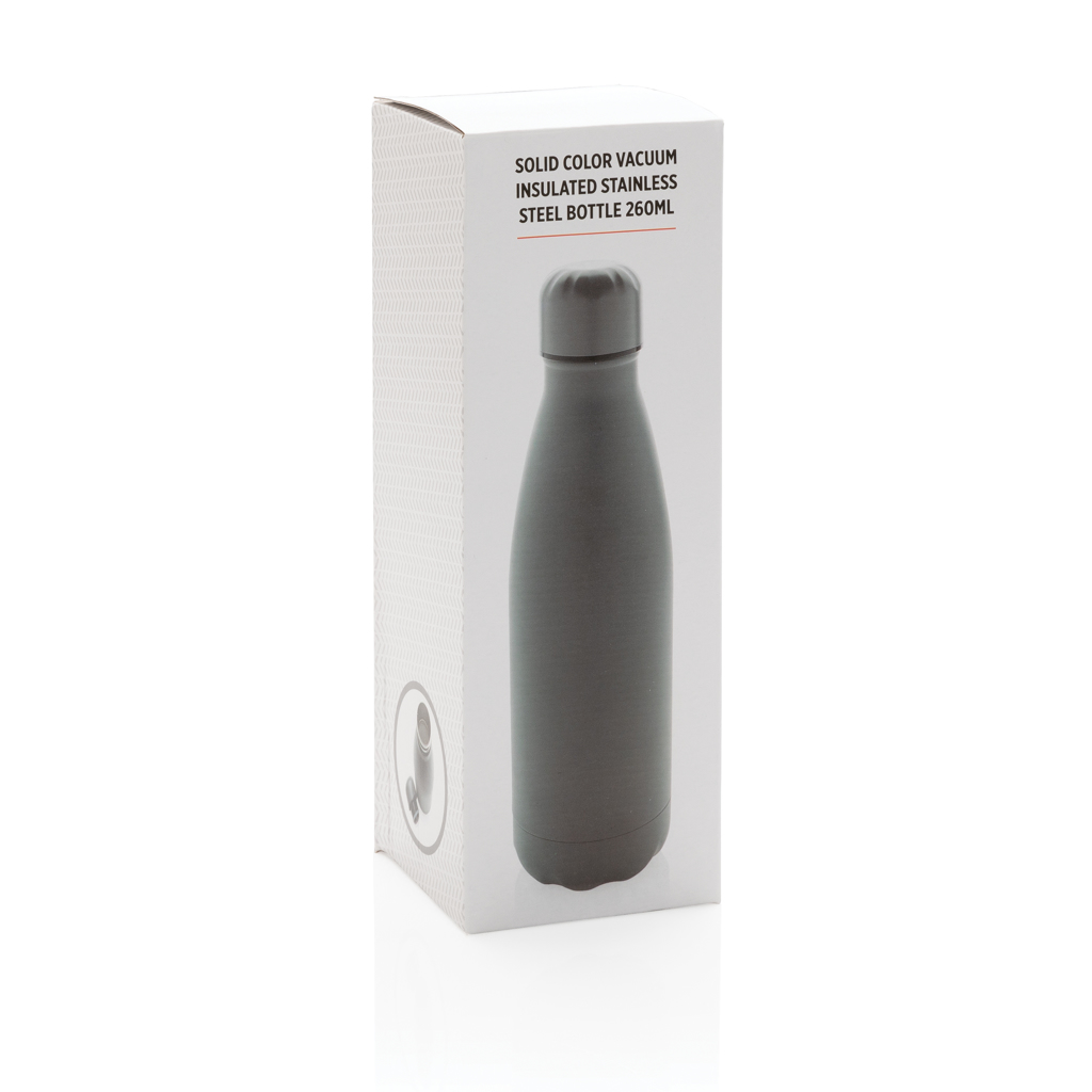 Botella de acero inoxidable al vacío de color sólido 260ml