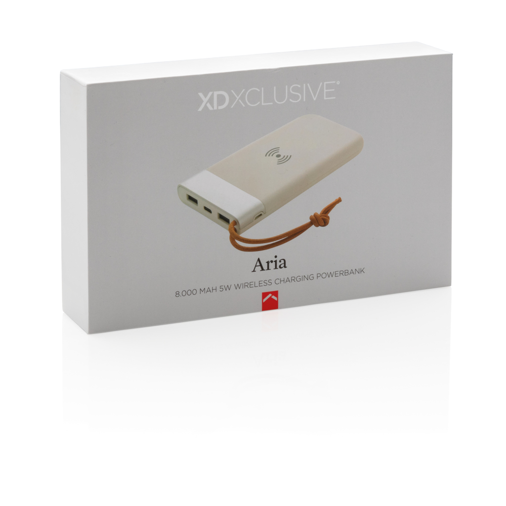 Batería externa Aria 8.000 mAh con carga inalámbrica 5W