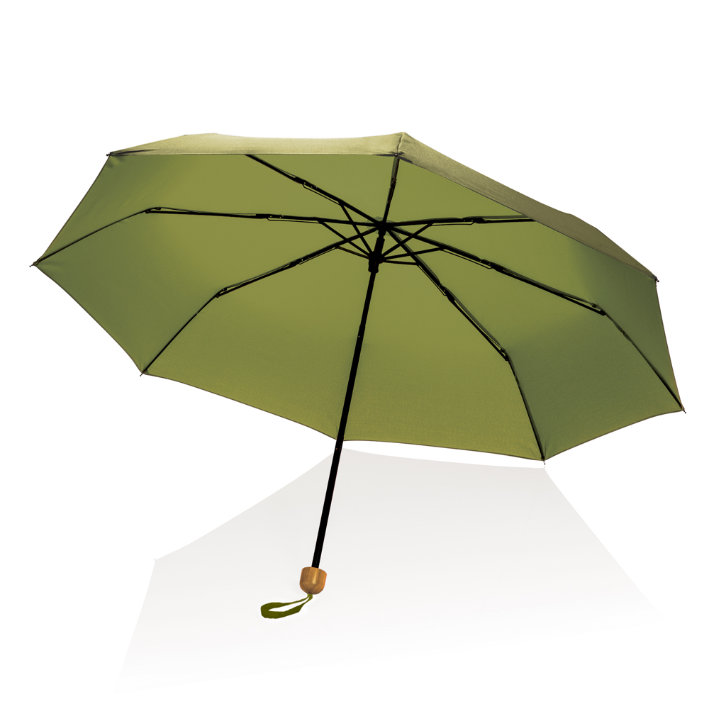 Mini paraguas RPET 190T de bambú 20.5" Impact AWARE ™