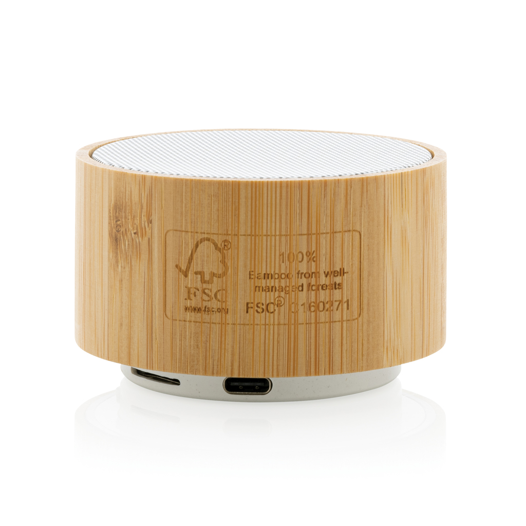 Altavoz inalámbrico 3W bambú y RCS