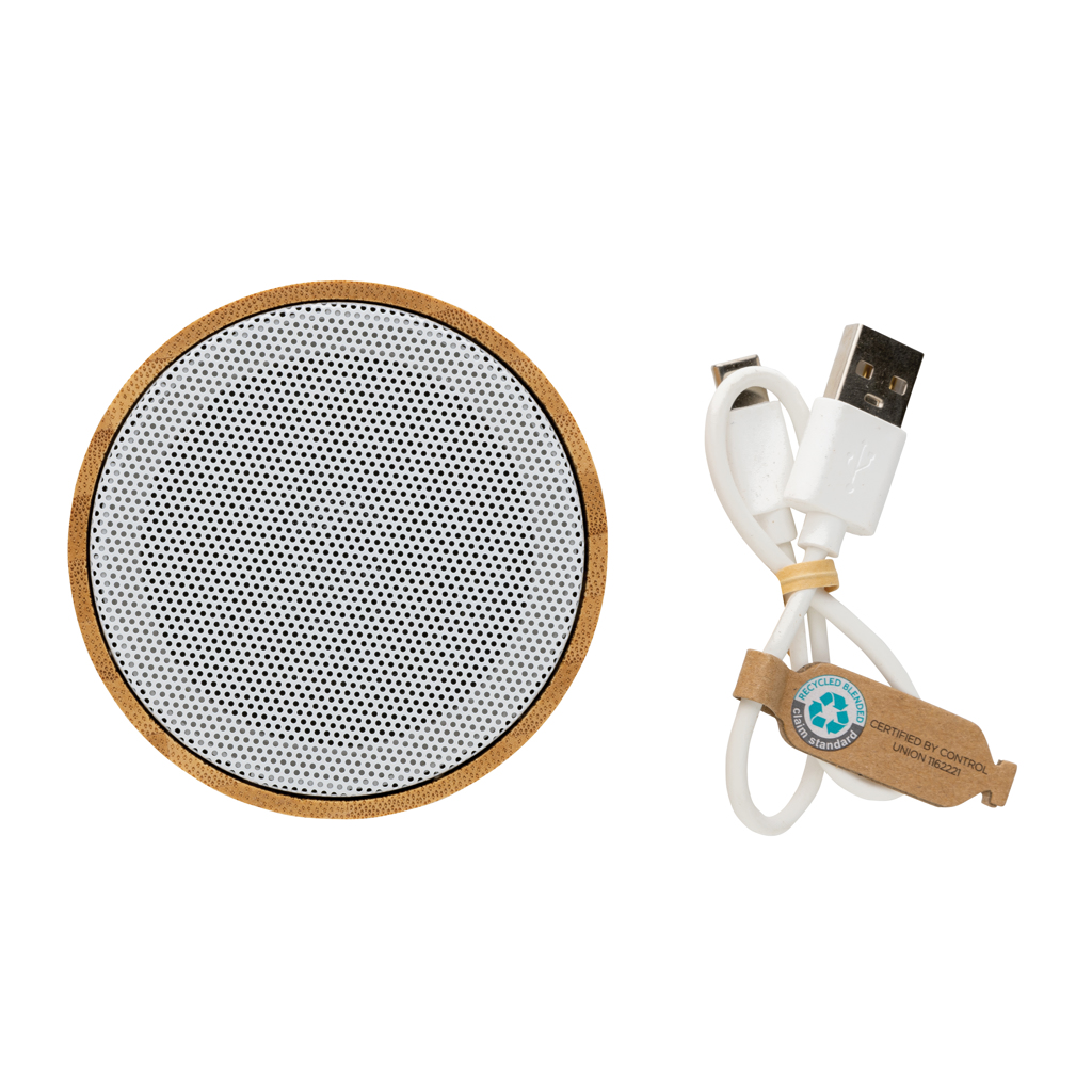 Altavoz inalámbrico 3W bambú y RCS