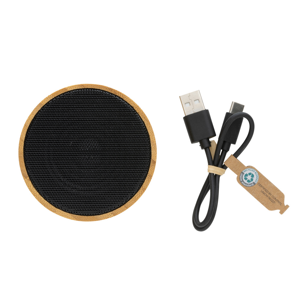 Altavoz inalámbrico 3W bambú y RCS