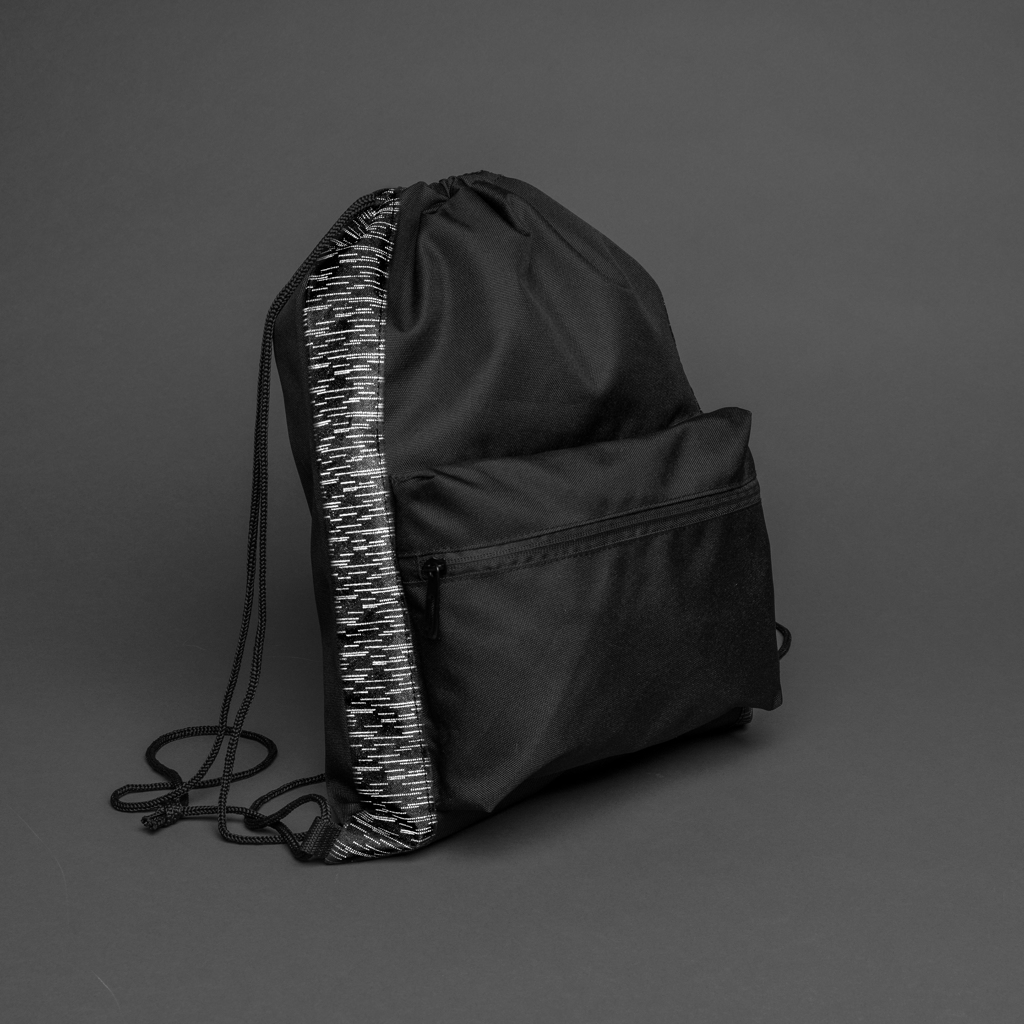 Mochila reflectante RPET con cordón y trazador AWARE ™