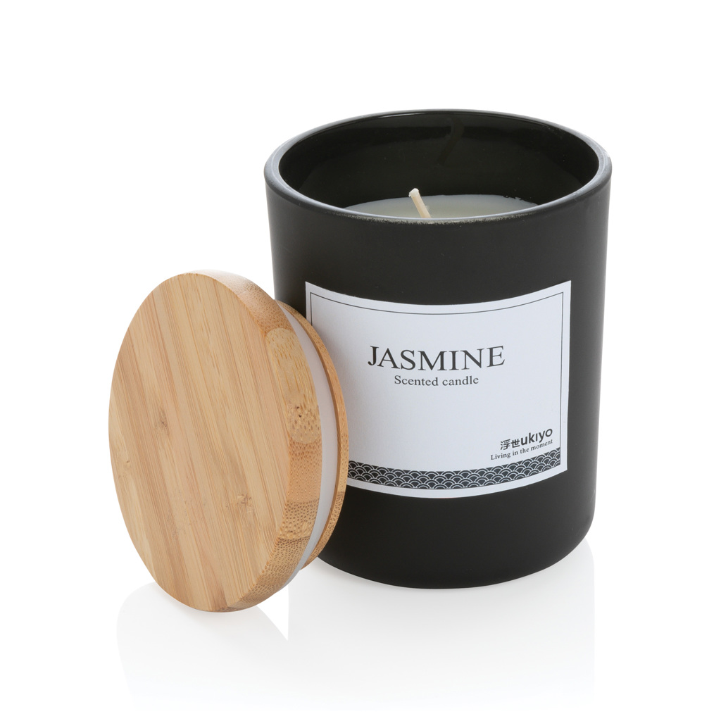 Vela perfumada Ukiyo deluxe con tapa de bambú