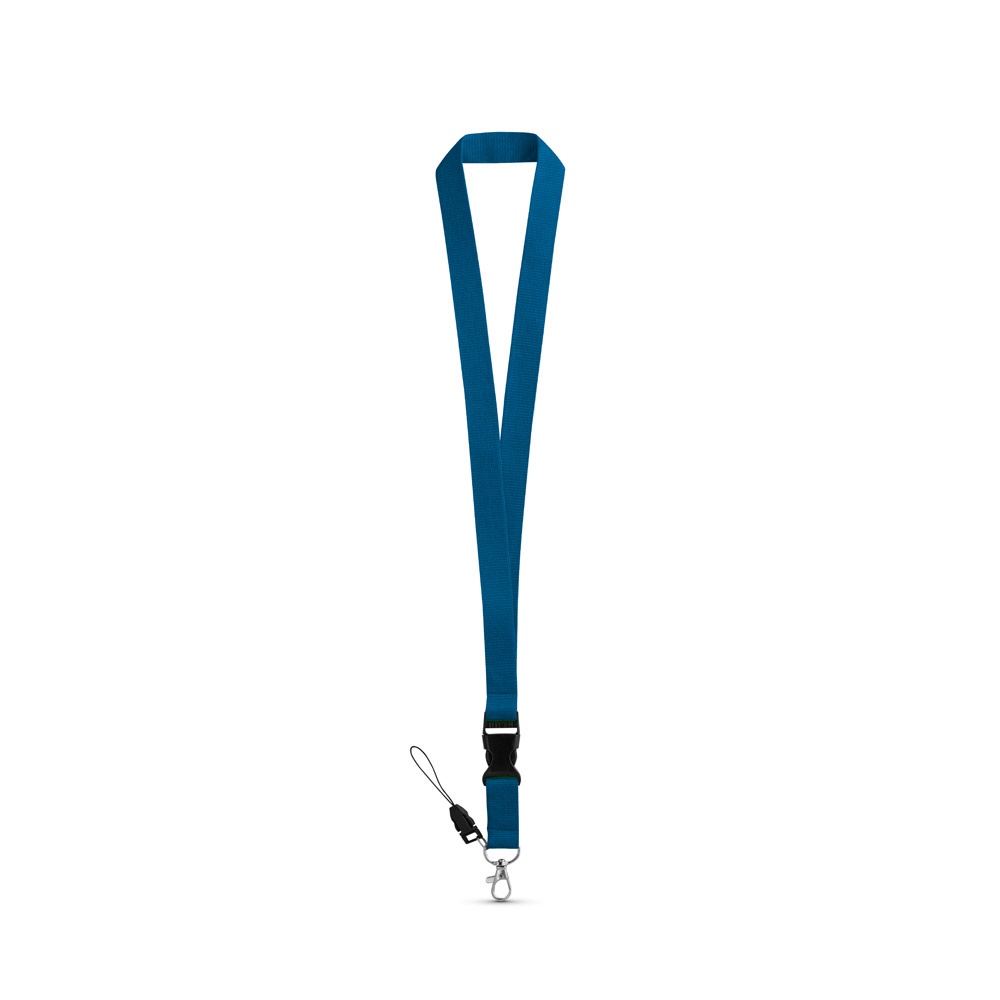 ANQUETIL. Lanyard de poliéster con mosquetón metálico
