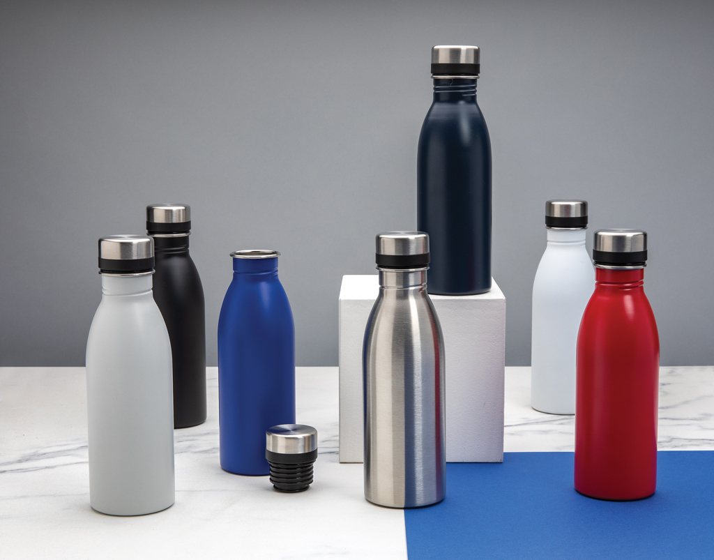 Botella de agua de lujo de acero inoxidable reciclado RCS