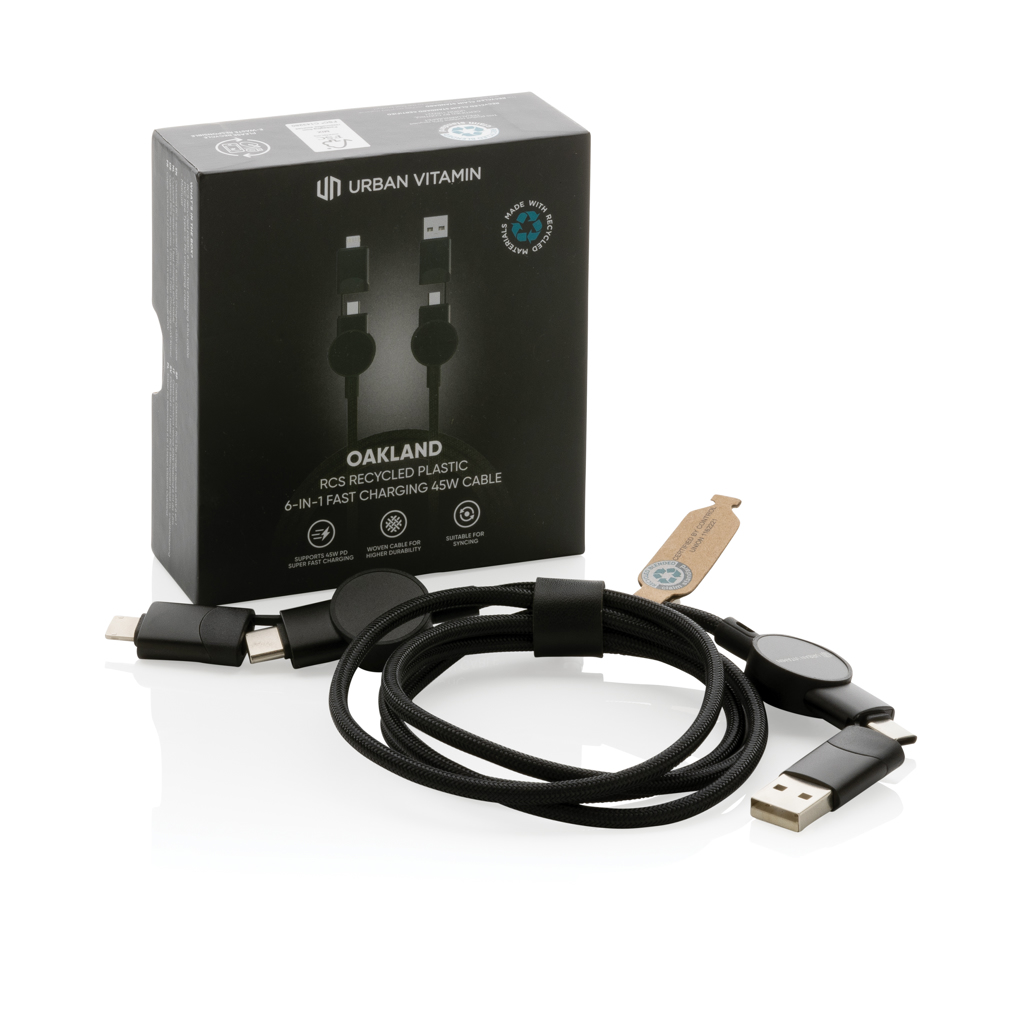Cable 6 en 1 Oakland  RCS carga rápida 45W