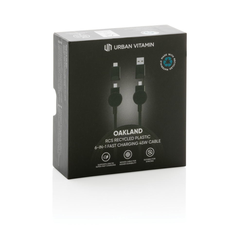 Cable 6 en 1 Oakland  RCS carga rápida 45W