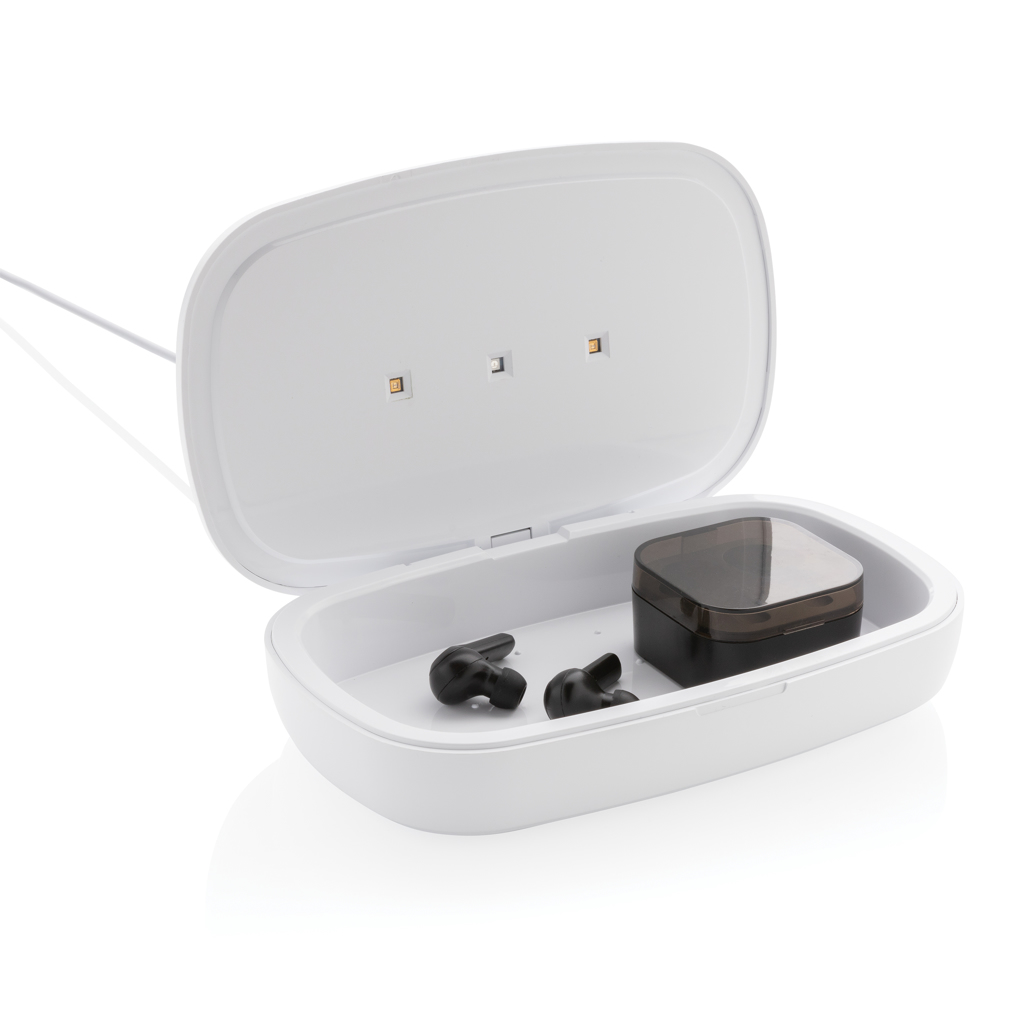Caja esterilizadora UV-C con cargador inalámbrico de 5W