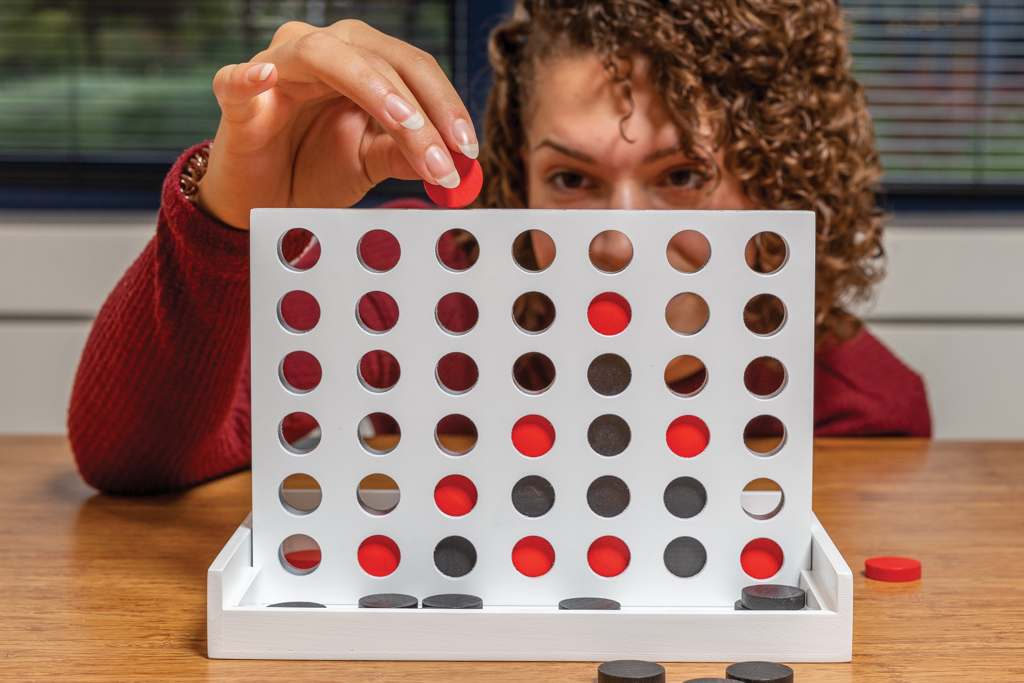 Juego de madera Connect four