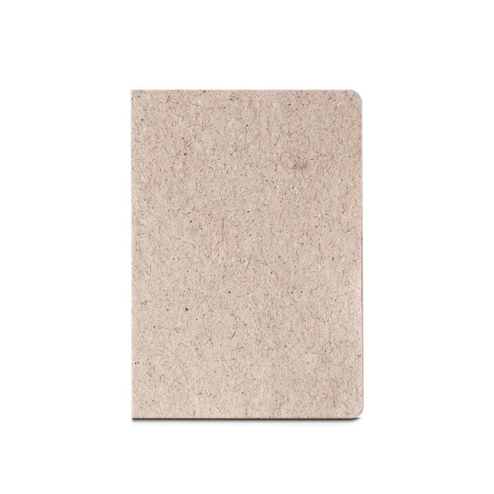 TEAPAD SEMI-RIGID. Bloc de notas A5 con tapa semirrígida elaborado a partir de residuos de hojas de té (65%)
