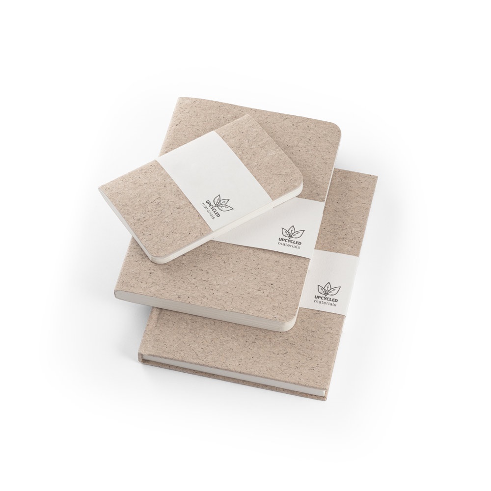 TEAPAD SEMI-RIGID. Bloc de notas A5 con tapa semirrígida elaborado a partir de residuos de hojas de té (65%)