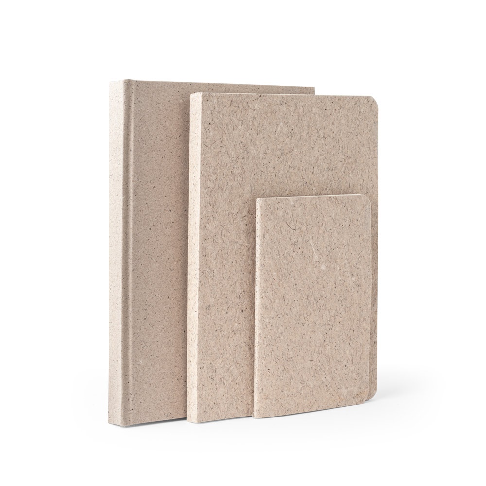 TEAPAD SEMI-RIGID. Bloc de notas A5 con tapa semirrígida elaborado a partir de residuos de hojas de té (65%)