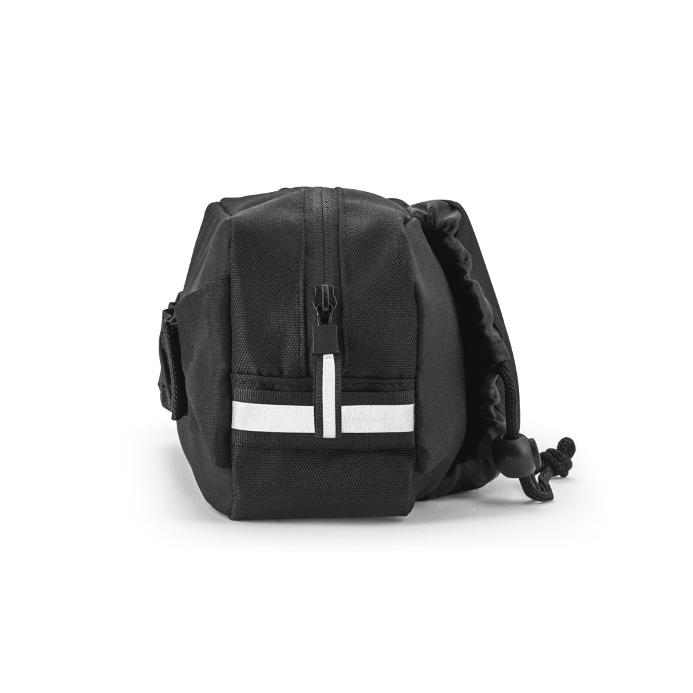 DELFOS POUCH. Riñonera 300D poliéster reciclado y 600D poliéster reciclado con elementos reflectantes