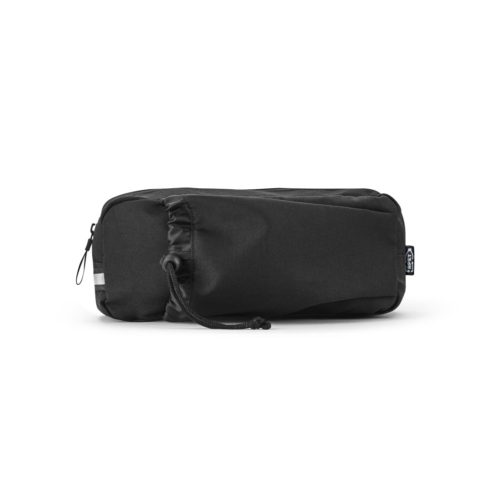 DELFOS POUCH. Riñonera 300D poliéster reciclado y 600D poliéster reciclado con elementos reflectantes