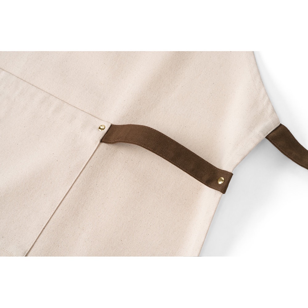 HOLM. Delantal de lona 100% algodón (320 g/m²) con detalles metálicos