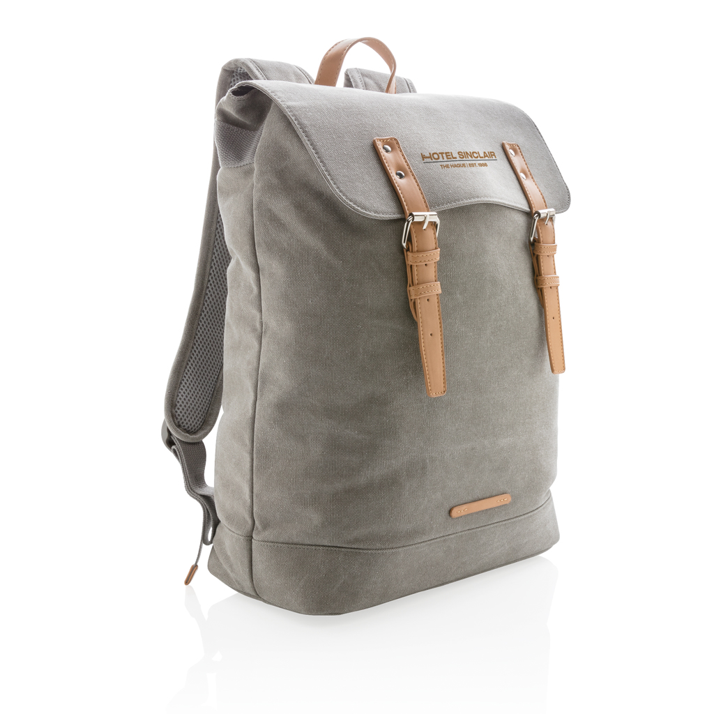 Mochila para portátil de lona sin PVC