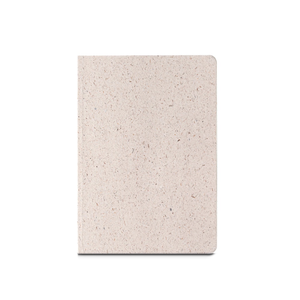 ORGANIC SEMI-RIGID. Bloc de notas A5 con tapa semirrígida de materia orgánica de elefante (80%)
