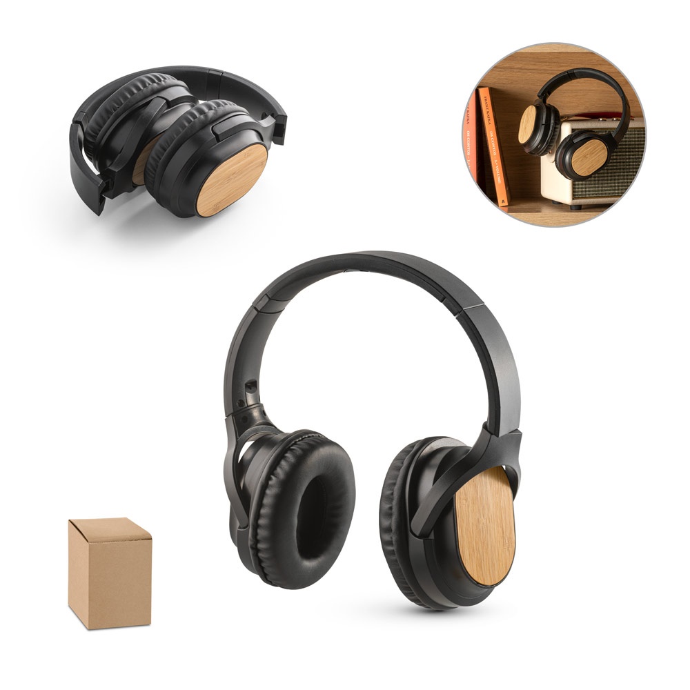 GOULD. Auriculares inalámbricos plegables con 5h de autonomía, fabricado en bambú y ABS