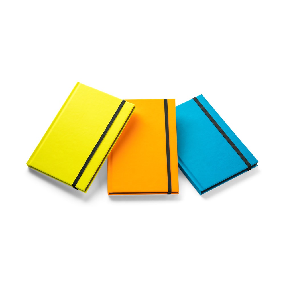 WATTERS. Cuaderno A5 en PU fluorescente con páginas rayadas
