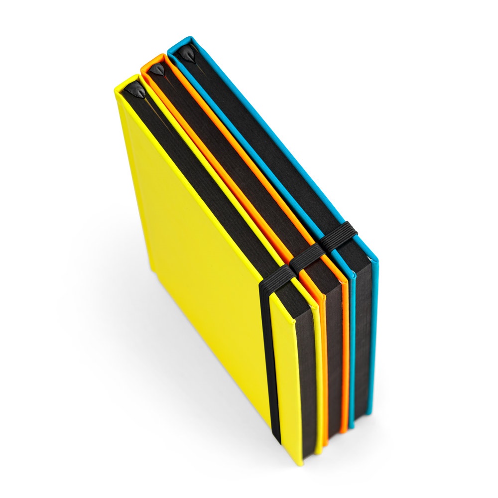 WATTERS. Cuaderno A5 en PU fluorescente con páginas rayadas