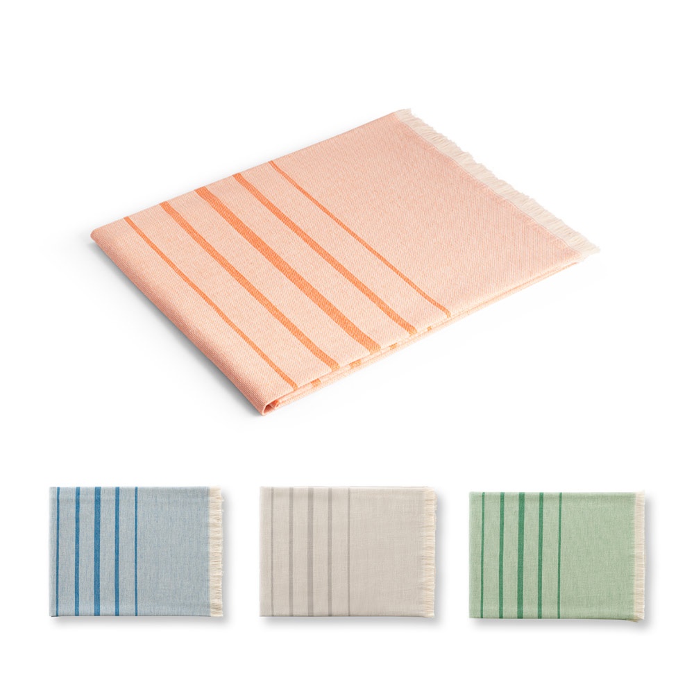 CAPLAN. Toalla multifuncional (260 g/m²) fabricada en algodón ligero y resistente (90%) y algodón reciclado (10%)