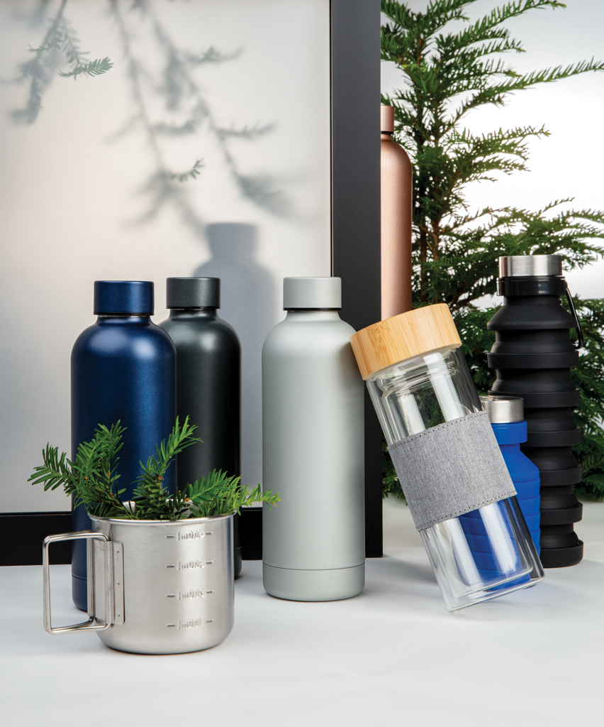 Botella de silicona plegable antigoteo con tapa