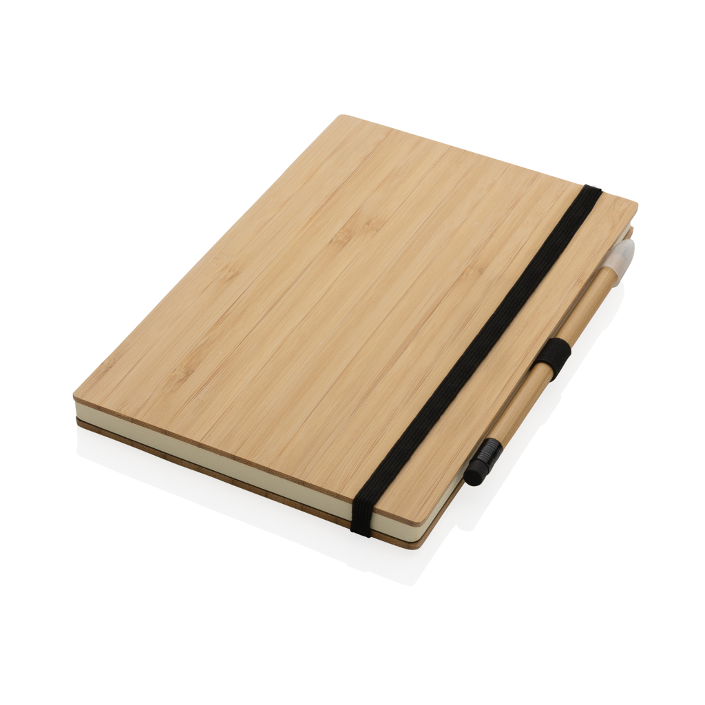 Set de cuaderno y lápiz infinito de bambú