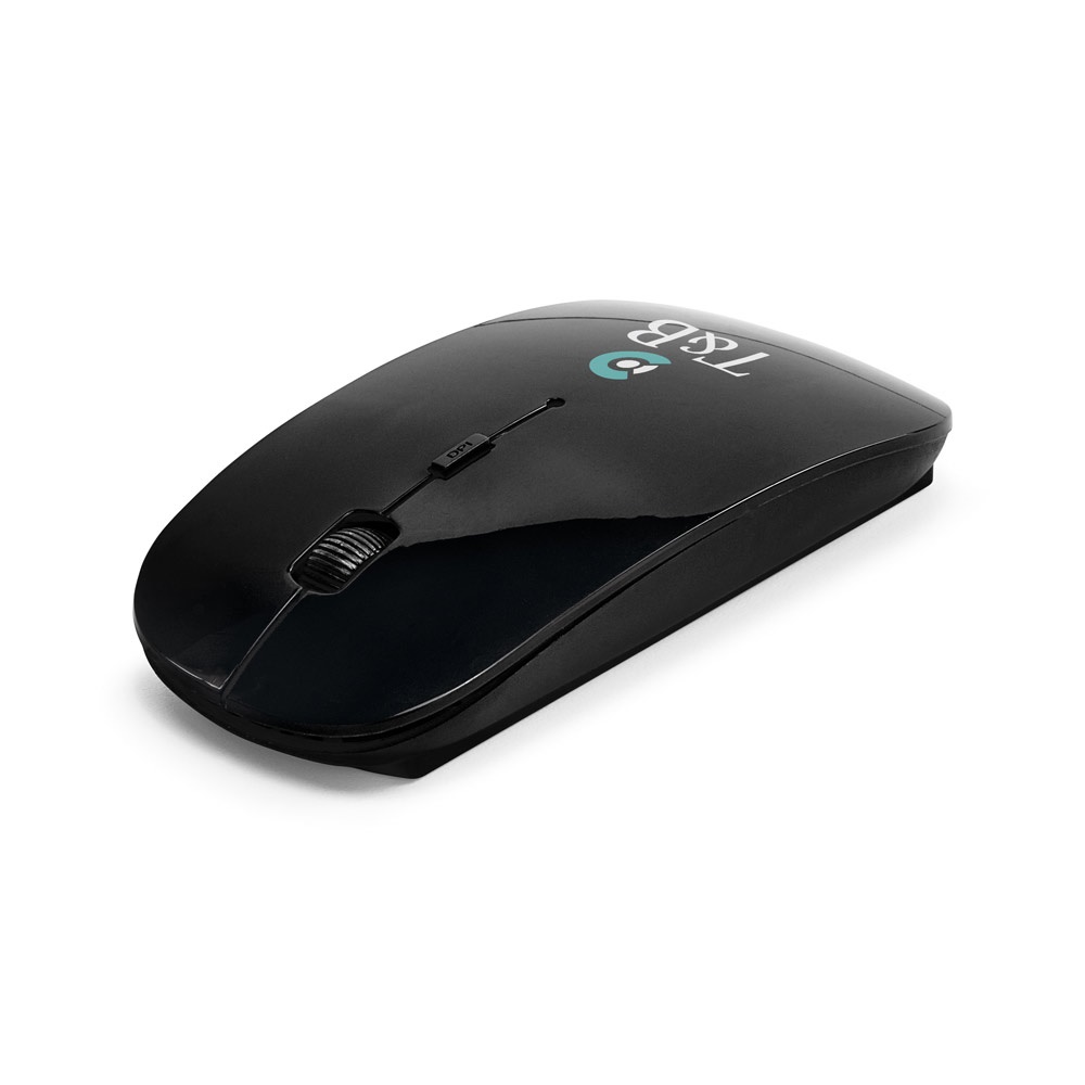 BLACKWELL. Ratón inalámbrico a pilas, fabricado en ABS reciclado (100% rABS)